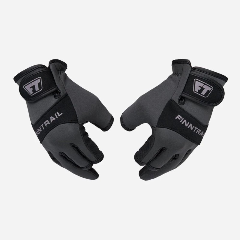 Перчатки Finntrail Neosensor 2730 Grey, полиэстер, искусственная кожа, серый, размер L