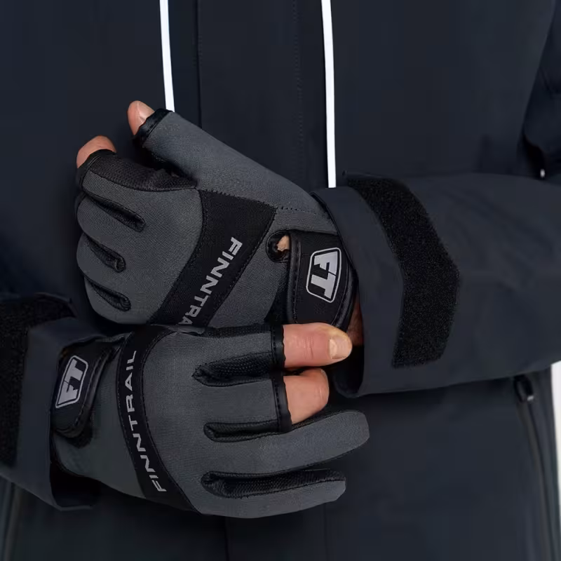 Перчатки Finntrail Neosensor 2730 Grey, полиэстер, искусственная кожа, серый, размер L