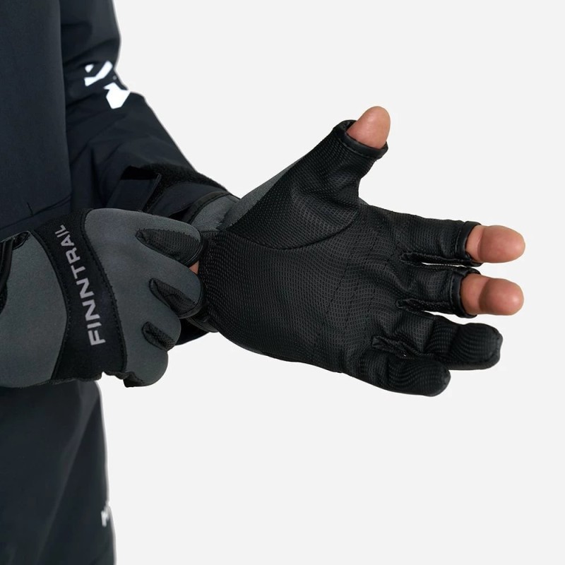 Перчатки Finntrail Neosensor 2730 Grey, полиэстер, искусственная кожа, серый, размер L