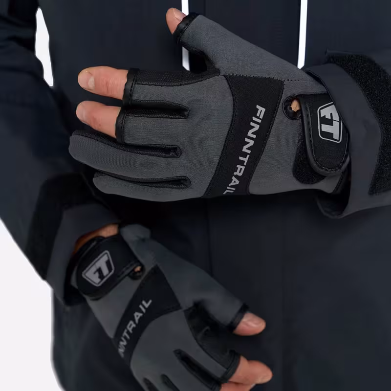 Перчатки Finntrail Neosensor 2730 Grey, полиэстер, искусственная кожа, серый, размер XL