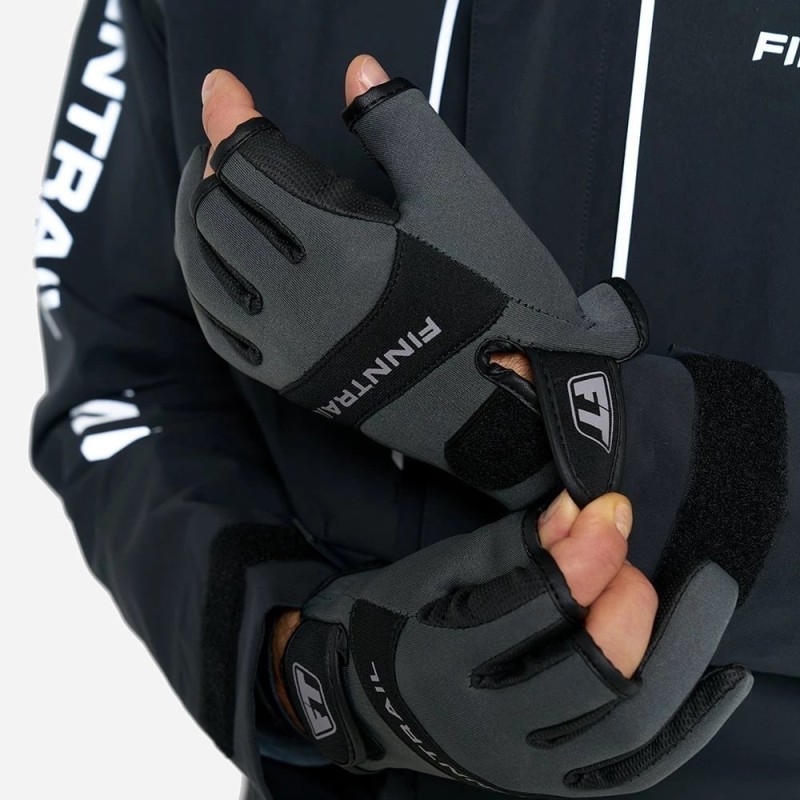 Перчатки Finntrail Neosensor 2730 Grey, полиэстер, искусственная кожа, серый, размер XL