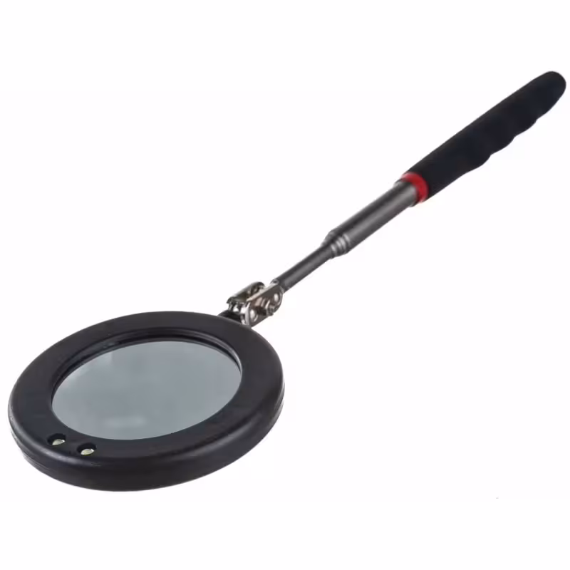 Зеркало досмотра RockForce RF-617RL, телескопическое, подсветка, 280-870 мм