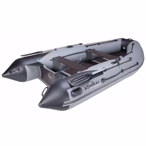 Надувная лодка ПВХ Адмирал 360 Sport, пайол фанерный, серый