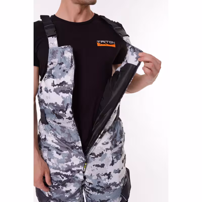 Костюм мужской OneRus Горный -45, ткань Алова/Таслан, белый камуфляж/серый, размер 56-58, 182-188 см