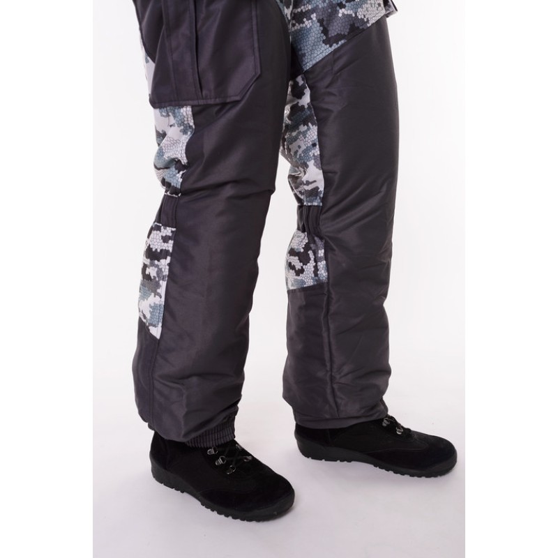 Костюм мужской OneRus Горный -45, ткань Алова/Таслан, белый камуфляж/серый, размер 48-50, 170-176 см