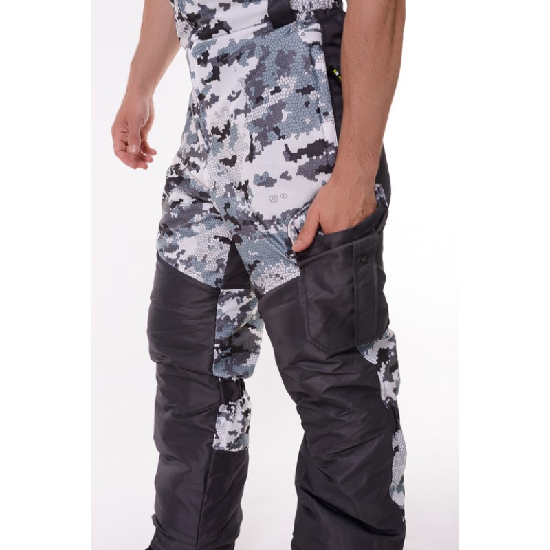 Костюм мужской OneRus Горный -45, ткань Алова/Таслан, белый камуфляж/серый, размер 48-50, 170-176 см