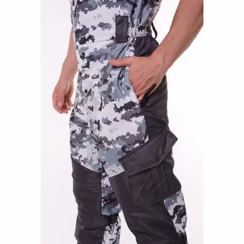 Костюм мужской OneRus Горный -45, ткань Алова/Таслан, белый камуфляж/серый, размер 48-50, 170-176 см