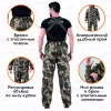 Костюм мужской OneRus Тактика -15, ткань Алова, бежевый камуфляж, размер 52-54, 170-176 см