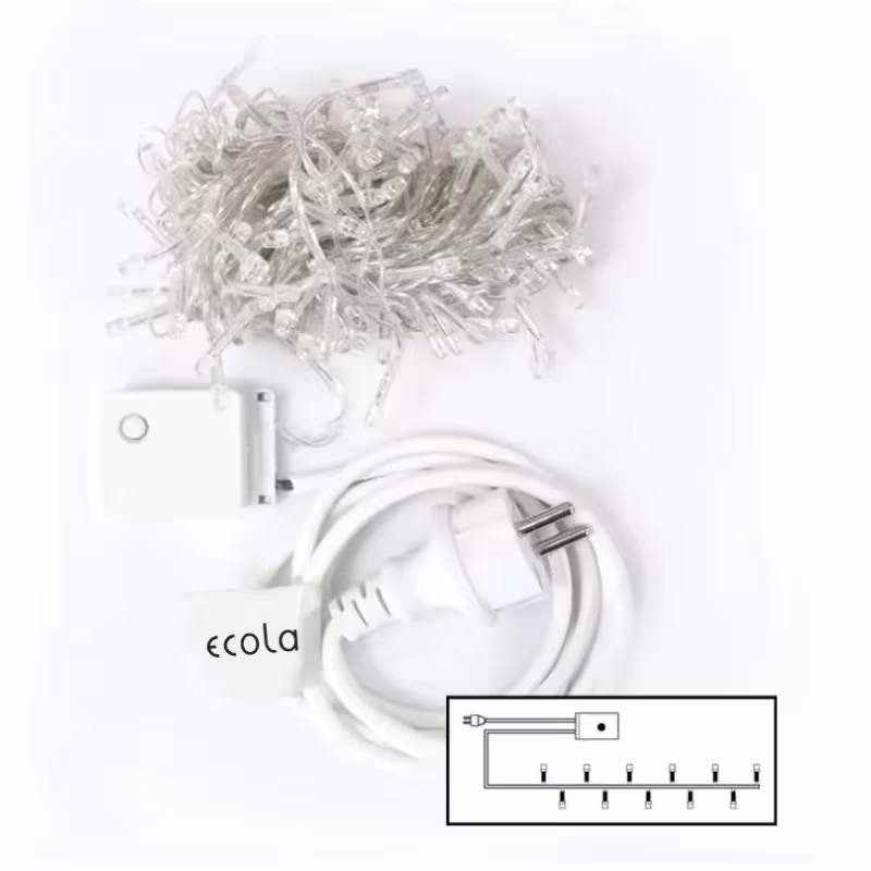 Гирлянда-нить Ecola N2YV06ELC 100 led, желтый, 6 м