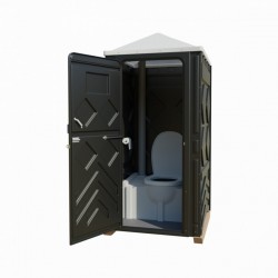 Туалетная кабинка ЭкоПром Рециклинг, черная