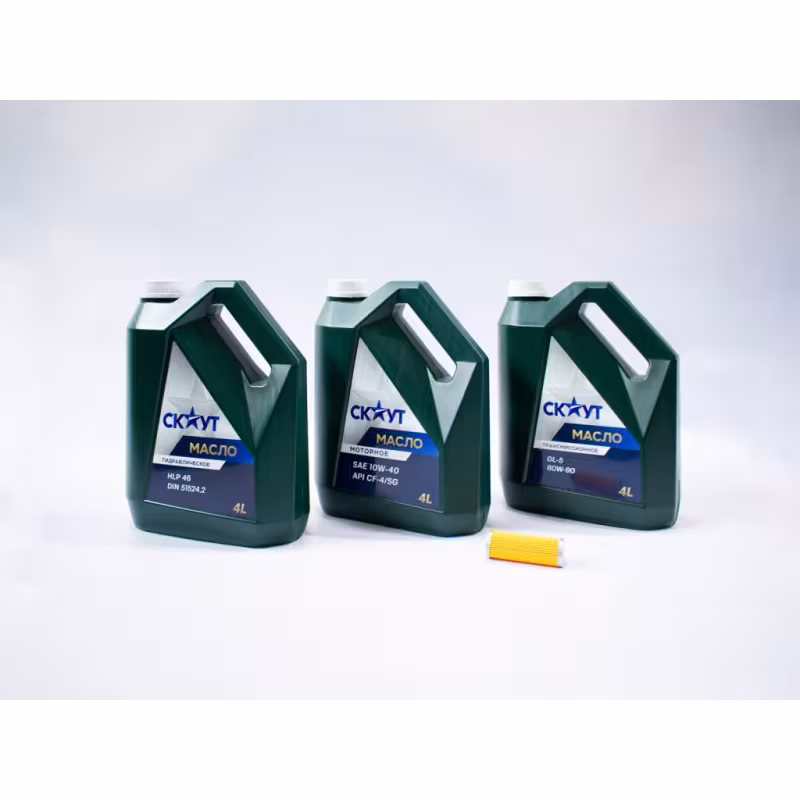 ЗИП-набор Скаут для проведения ТО-0 на минитрактор Файтер Т-15 (моторное масло, гидравлическое масло, трансмиссионное масло, топливный фильтр)