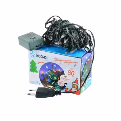 Гирлянда-нить Космос GIR80LED 80 led, разноцветный, 8.8 м