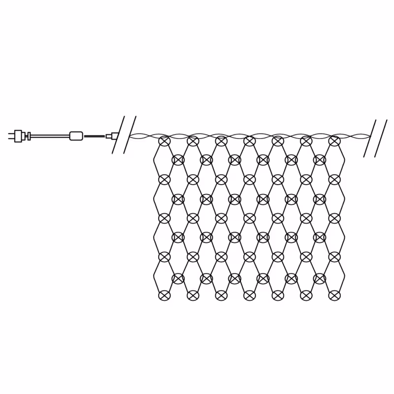 Гирлянда-сеть Feron 160 led CL70 32354, разноцветный, 1,5x1,5 м