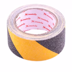 Лента противоскользящая клейкая Matrix, 50мм x5м, черный/желтый