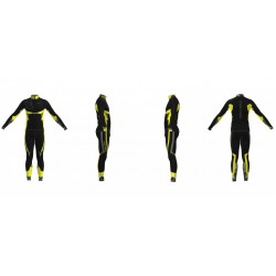 Костюм лыжный мужской Fischer Nordic, черный/желтый, размер XL