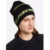 Шапка Fischer Logo GR8204-100, акрил/шерсть, черный/желтый, размер универсальный