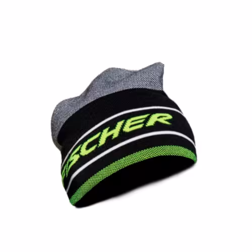 Шапка Fischer Ripple GR8205-100, акрил/шерсть, черный/серый, размер универсальный