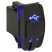 Гнездо зарядное SF50886-2 USB под гнездо клавишного выключателя, двойное, 12/24В, 5В/2.4 и 2.4A