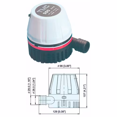 Помпа трюмная TMC 900, 57 л/мин