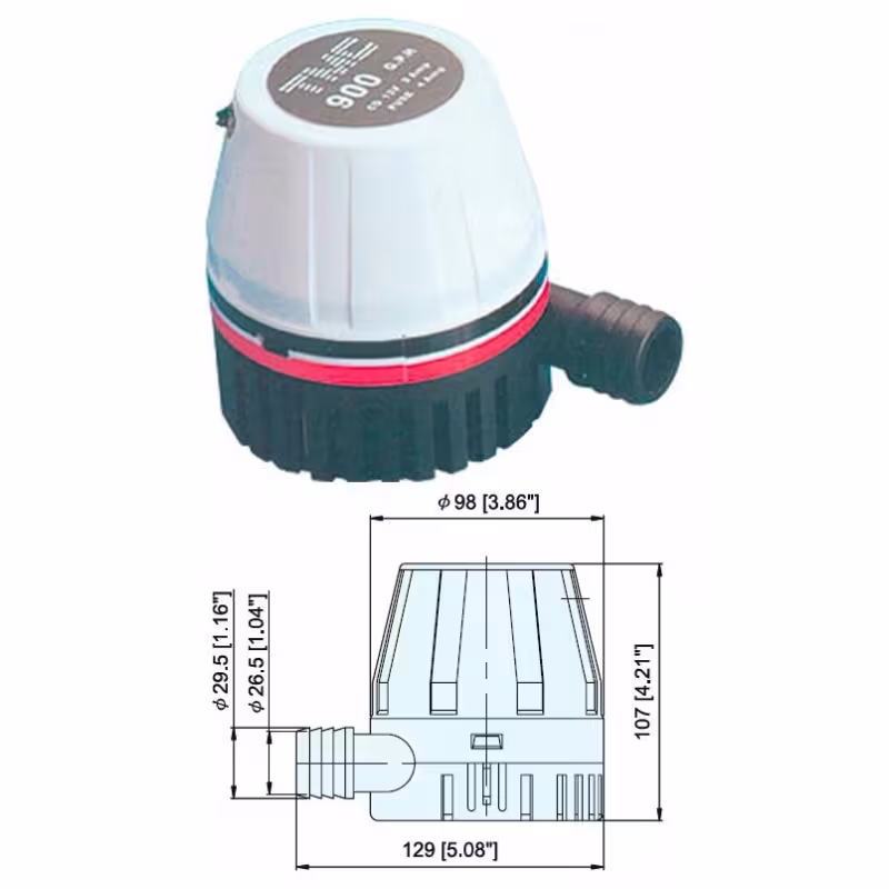 Помпа трюмная TMC 900, 57 л/мин