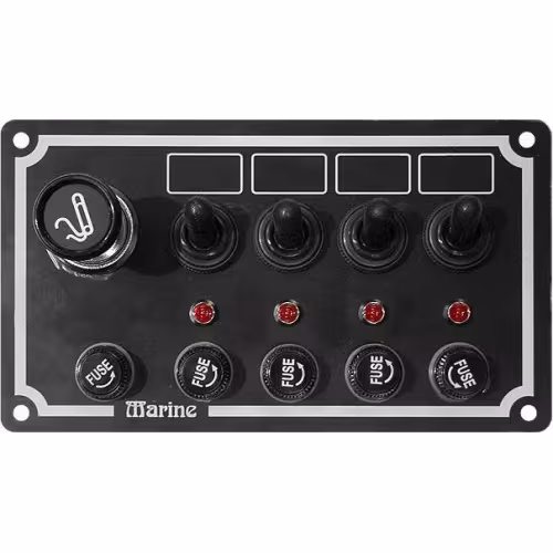 Панель выключателей, 4 тумблера с колпачками, прикуриватель