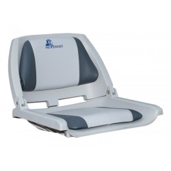 Сиденье с виниловыми подушками Мореман, серое с темно-серым