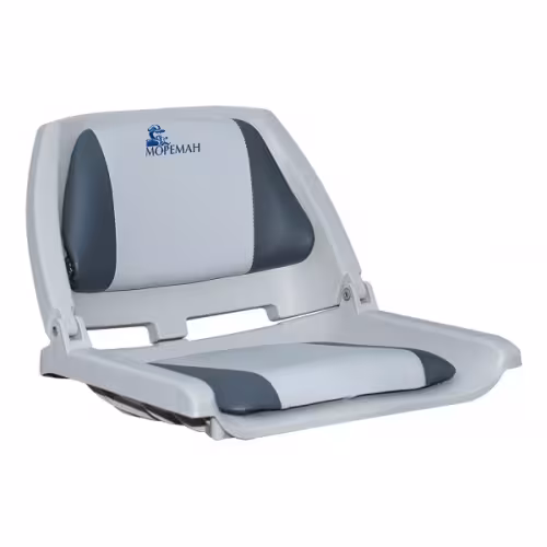 Сиденье с виниловыми подушками Мореман, серое с темно-серым