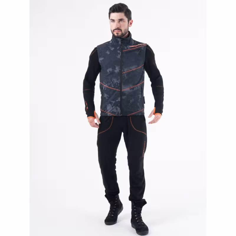 Жилет мужской Triton Gear Irbis, ткань Софтшелл, черный камуфляж, размер XL
