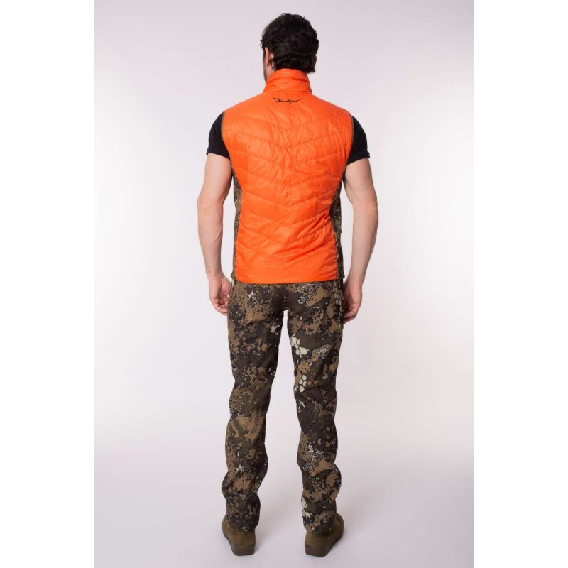 Жилет сигнальный мужской Triton Gear Vintro Perfomance -15, ткань Софтлайт/Прималофт,  хаки/оранжевый, размер M