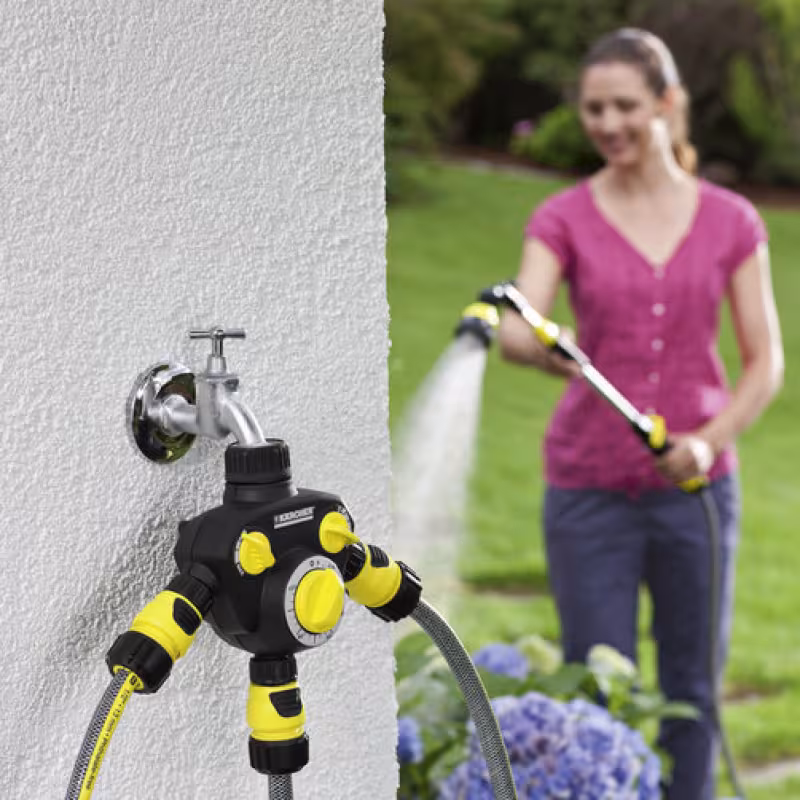 Таймер для полива WT 2 + распределитель трехканальный G1, G3/4 Karcher