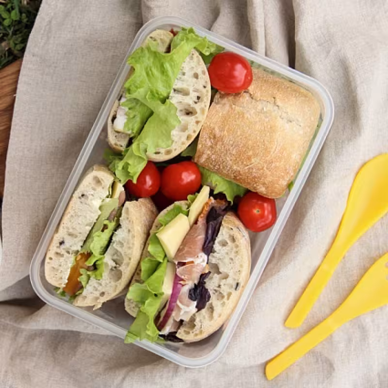 Ланч-сумка с контейнером и приборами Арктика, 2 л, черная