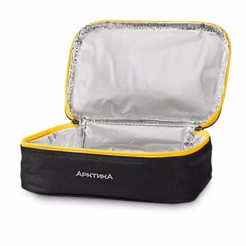 Ланч-сумка с 2 контейнерами и приборами Арктика, 2 л, черная