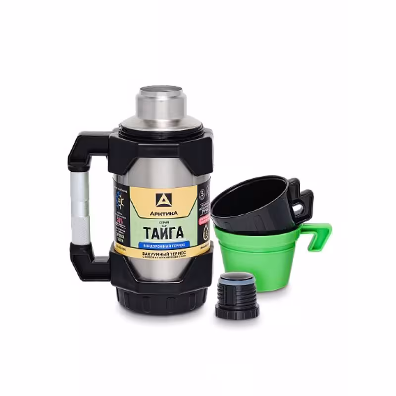 Термос Арктика Тайга 110-1500, 1.5 л, черный