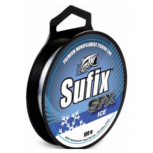 Леска монофильная зимняя Sufix SFX Ice 100 м,  0,12 мм, 1,8 кг, прозрачная 