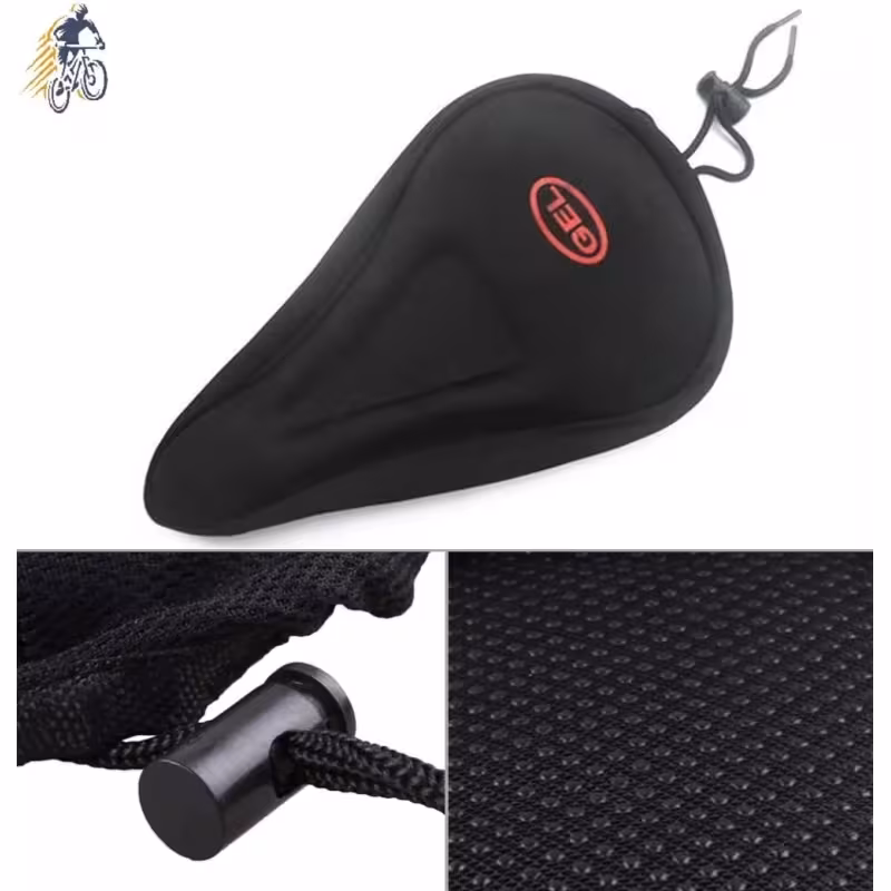 Чехол на седло для велосипеда с гелевой вставкой GEL-08, цвет черный