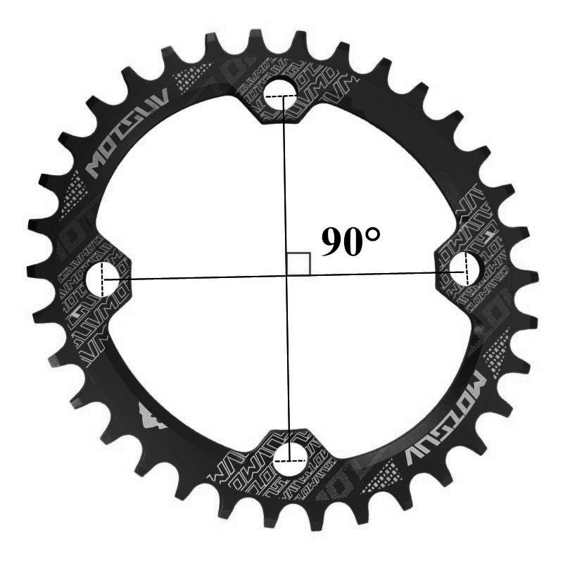 Звезда передняя Motsuv Round Narrow Wide 104BCD, 36Т, черный, 1 шт