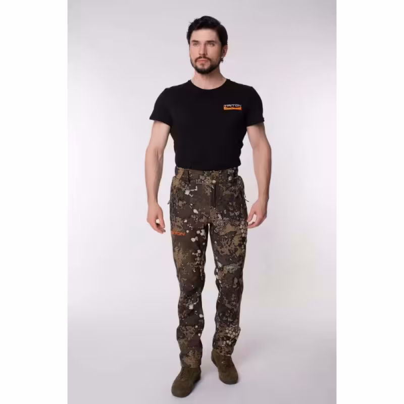 Костюм сигнальный мужской Triton Gear Chameleon PRO -5, ткань Софтшелл, бежевый камуфляж/оранжевый, размер 60-62 (XXL), 170-176 см