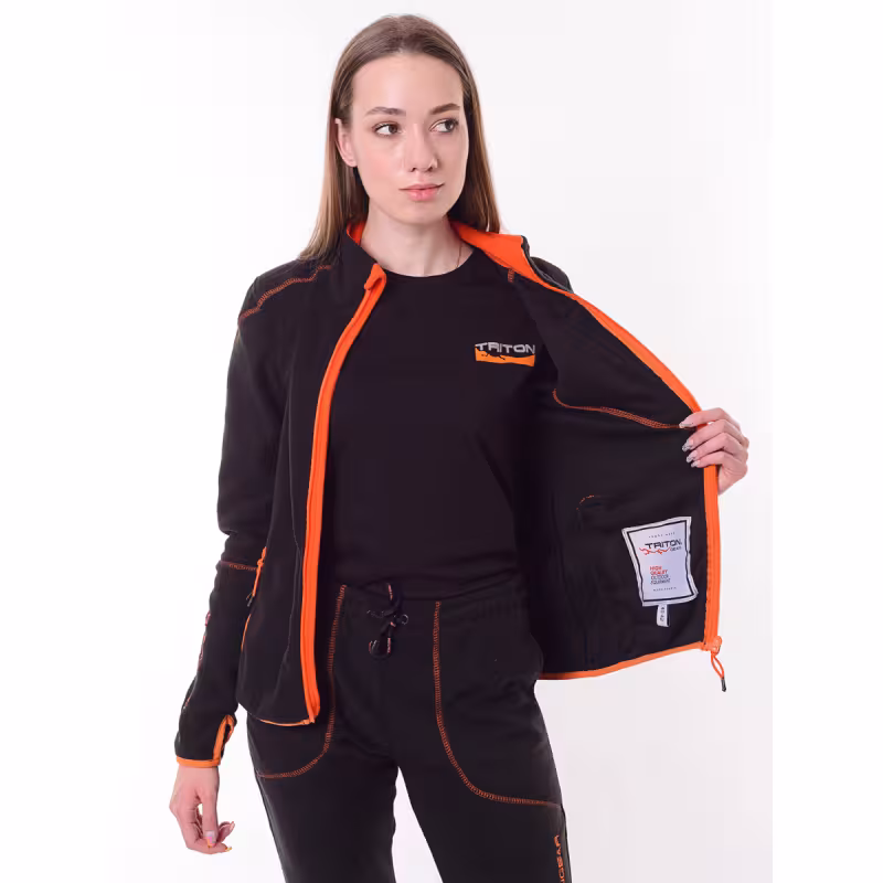 Костюм женский Triton Gear Рич, флис, черный, размер 48-50, 158-164 см