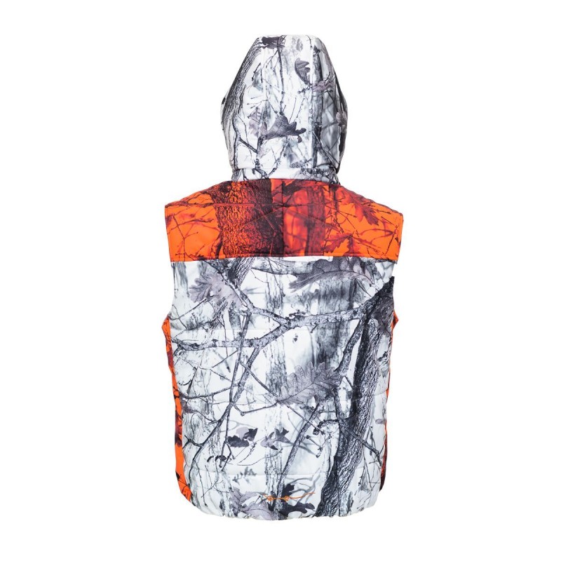 Жилет сигнальный мужской Triton Gear  Партизан ткань Алова, белый камуфляж/оранжевый, размер 56-58
