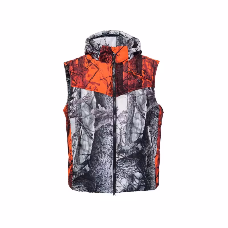 Жилет сигнальный мужской Triton Gear Партизан ткань Алова, белый камуфляж/оранжевый, размер 48-50 (L)