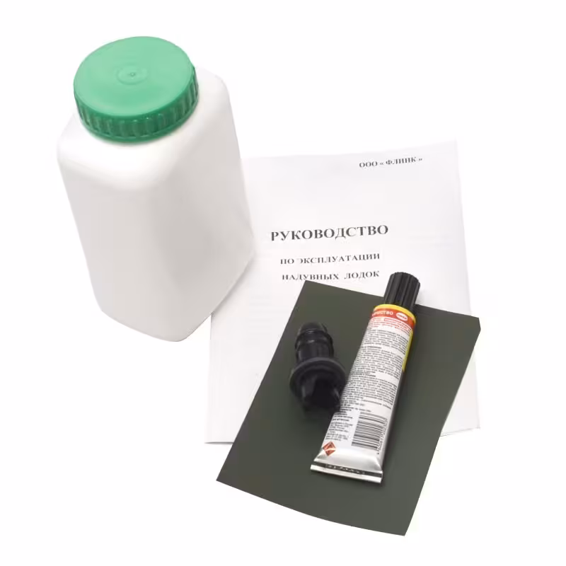 Надувная лодка ПВХ Flinc FORT boat 260, пайол фанерный, серый