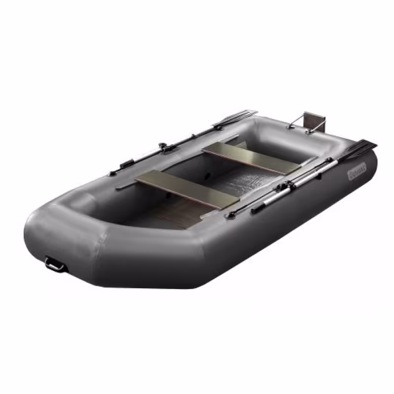 Надувная лодка ПВХ Flinc феникс 280Т Люкс, пайол фанерный, серый