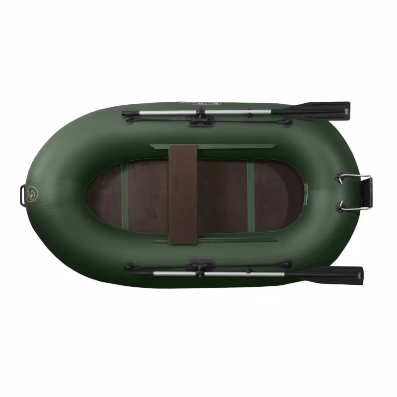 Надувная лодка ПВХ Flinc BoatMaster 250 Эгоист Люкс, пайол фанерный, зеленый