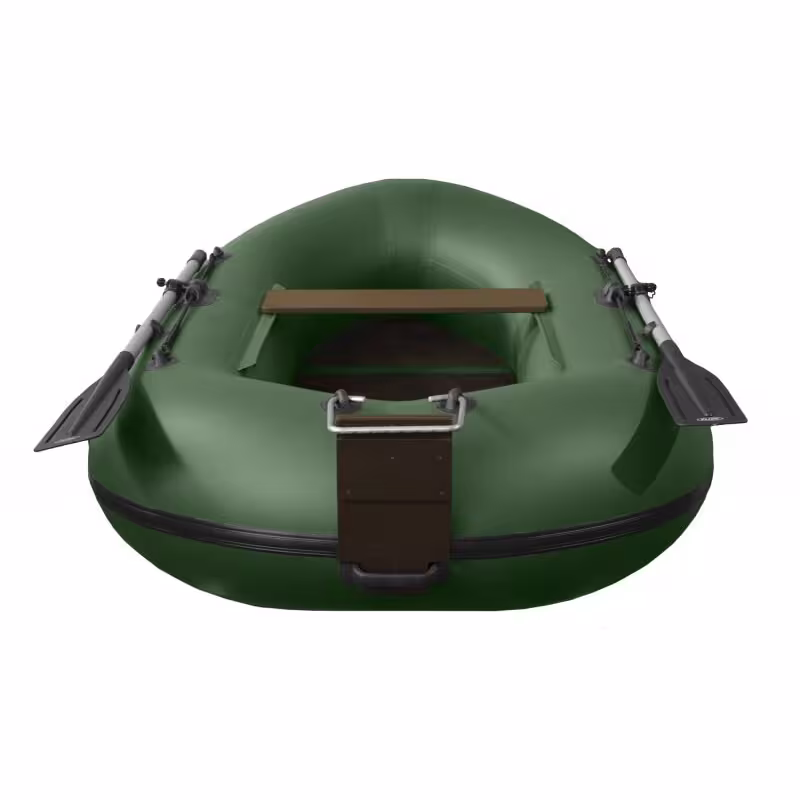 Надувная лодка ПВХ Flinc BoatMaster 250 Эгоист Люкс, пайол фанерный, зеленый
