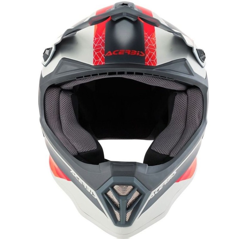 Мотошлем детский Acerbis Steel Red/Grey, красный/серый, размер M