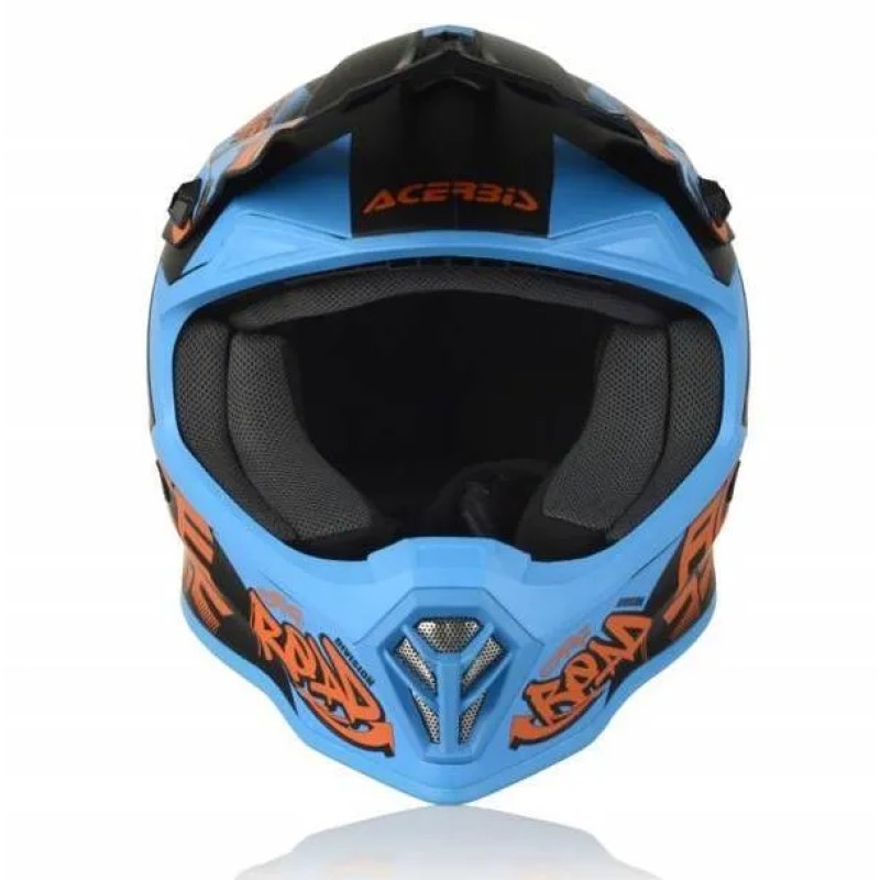 Мотошлем детский Acerbis Impact Steel Junior Blue/Red, голубой/красный, размер М