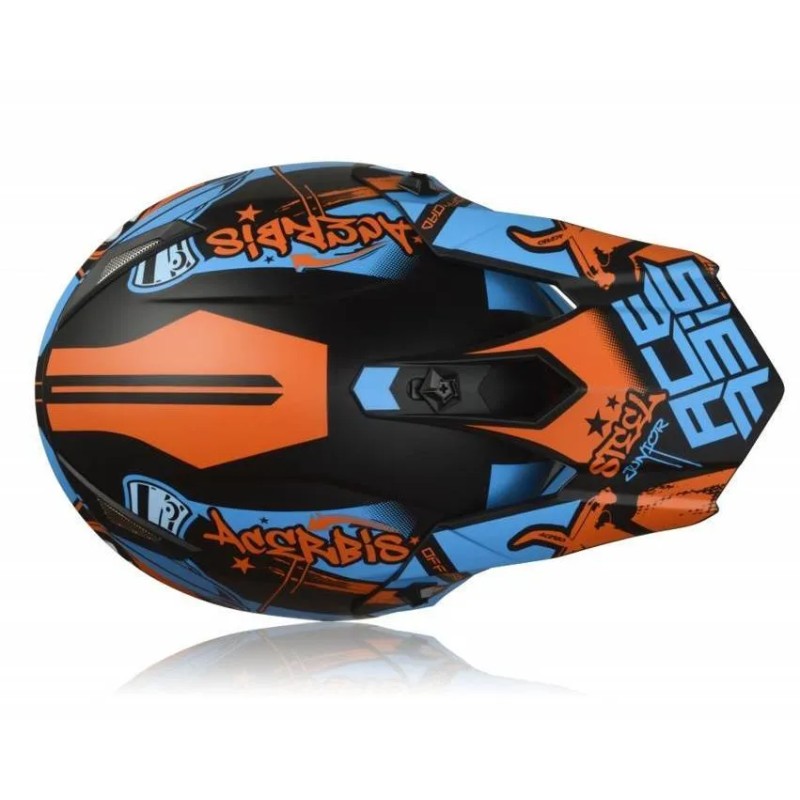 Мотошлем детский Acerbis Impact Steel Junior Blue/Red, голубой/красный, размер М