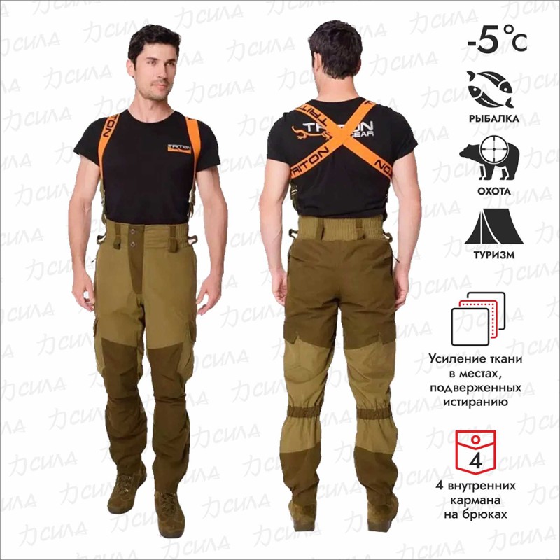 Костюм мужской Triton Gear Gorka PRO -5, ткань Venandi, хаки, размер 48-50 (M), 170-176 см