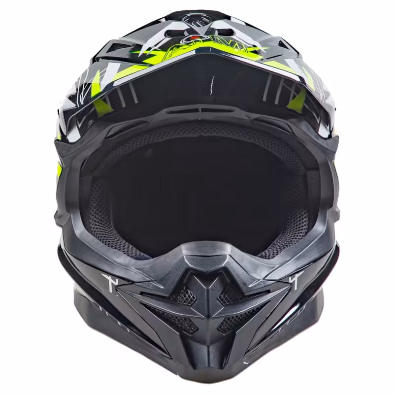 Мотошлем AiM JK803, черный/желтый/белый, размер М