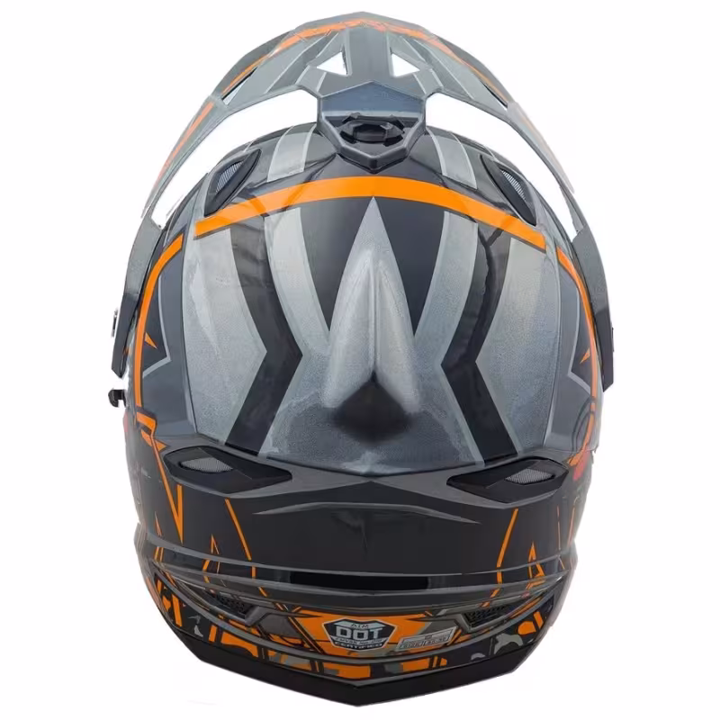 Мотошлем AiM JK802, оранжевый/серый/черный, размер M